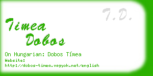 timea dobos business card